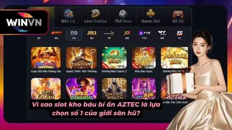 Sảnh game PG trên WINVN có ô Kho Báu Aztec
