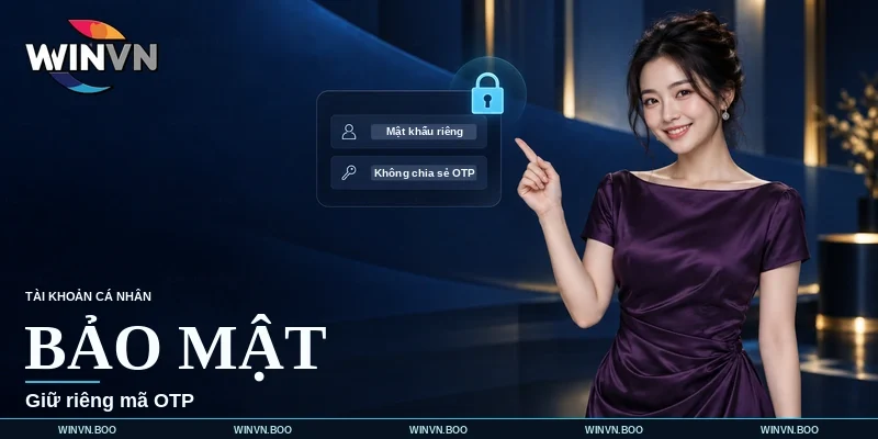 Bảo mật tài khoản WINVN với lưu ý về mật khẩu riêng và mã OTP